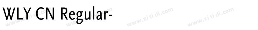 WLY CN Regular字体转换
